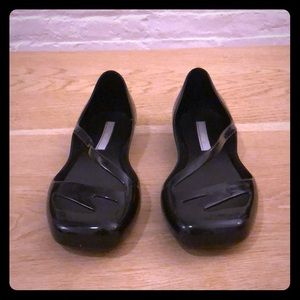 Melissa black jelly flats